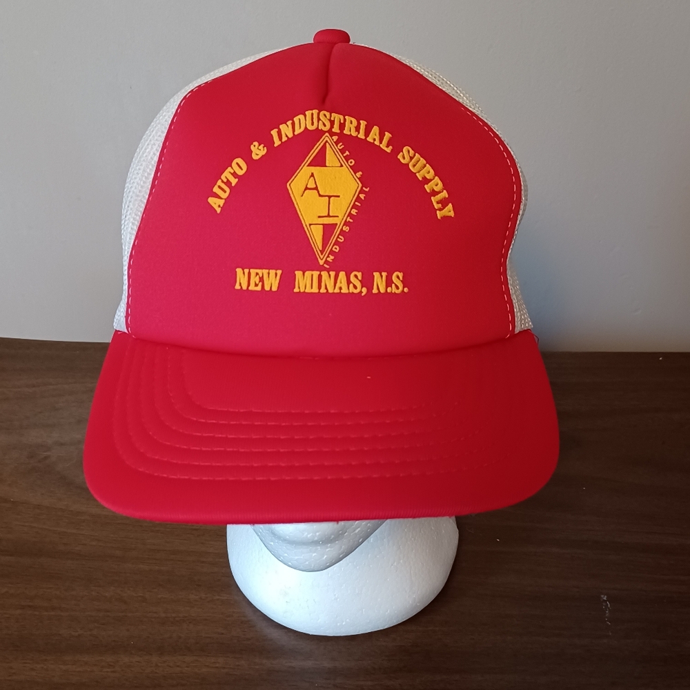 Vintage 1980s Trucker Hat Auto & Industrial Supply New Minas Nova Scotia A.J.M